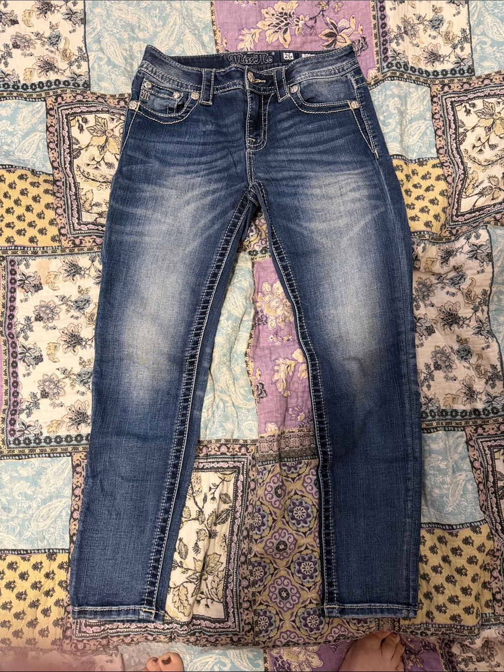 Miss Me Mid Rise Ankle Skinny Jeans